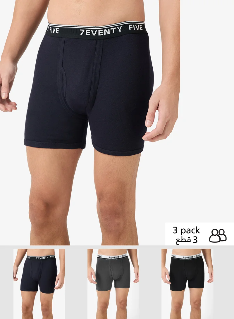 Seventy Five Basics  Pack of 3 Boxer Briefs for Men | Best Price UAE